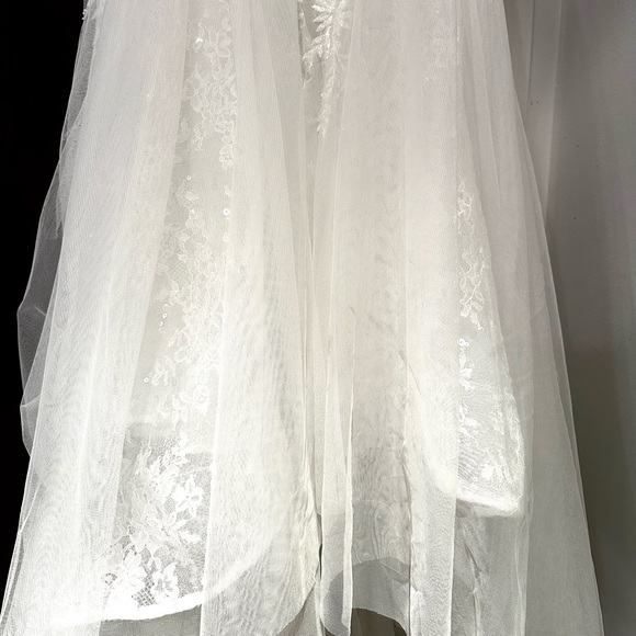 Wedding Bridal Dress Sweetheart Deep V Train - Picture 10 of 11